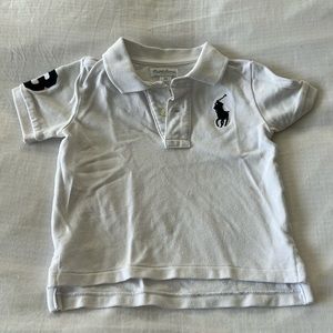 White Ralph Lauren polo shirt. 18M